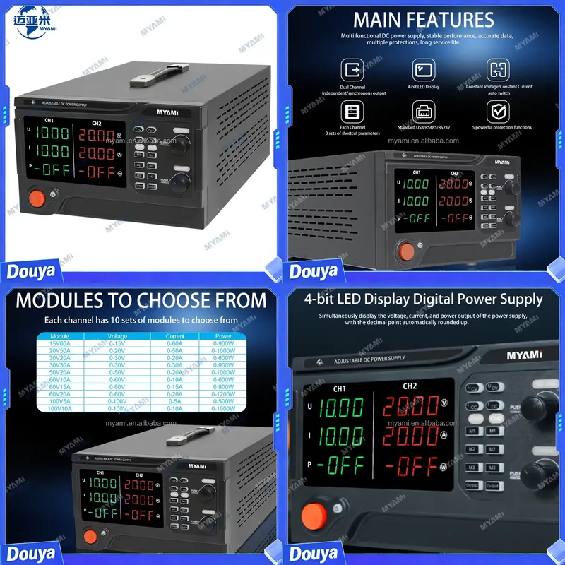 High Power 60V 20A Bench Power Supply - Fonte de Alimentação de Bancada Ajustável