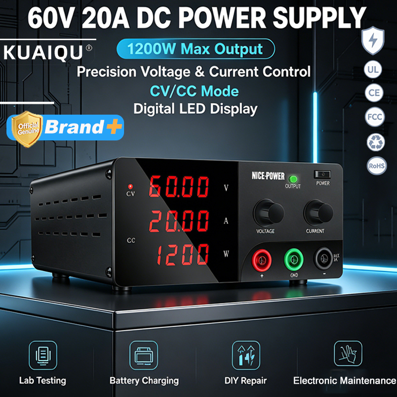 High Power 60V 20A Bench Power Supply - Fonte de Alimentação de Bancada de