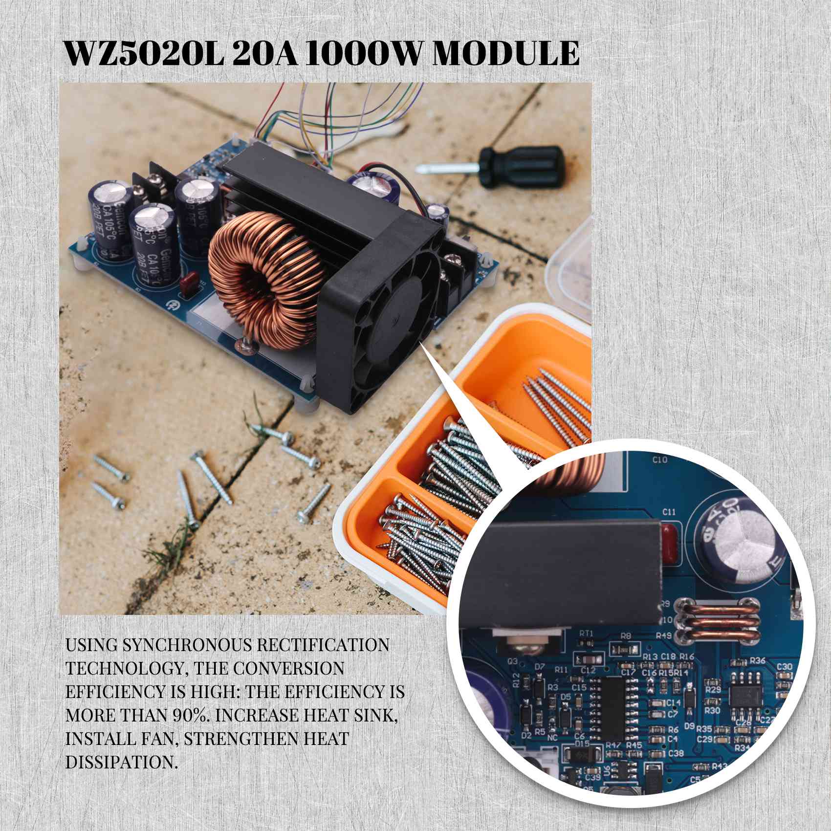 Step Down Dc Power Supply Module 1000W - Conversor Buck DC-DC AC18 (Garantido) WZ5020L