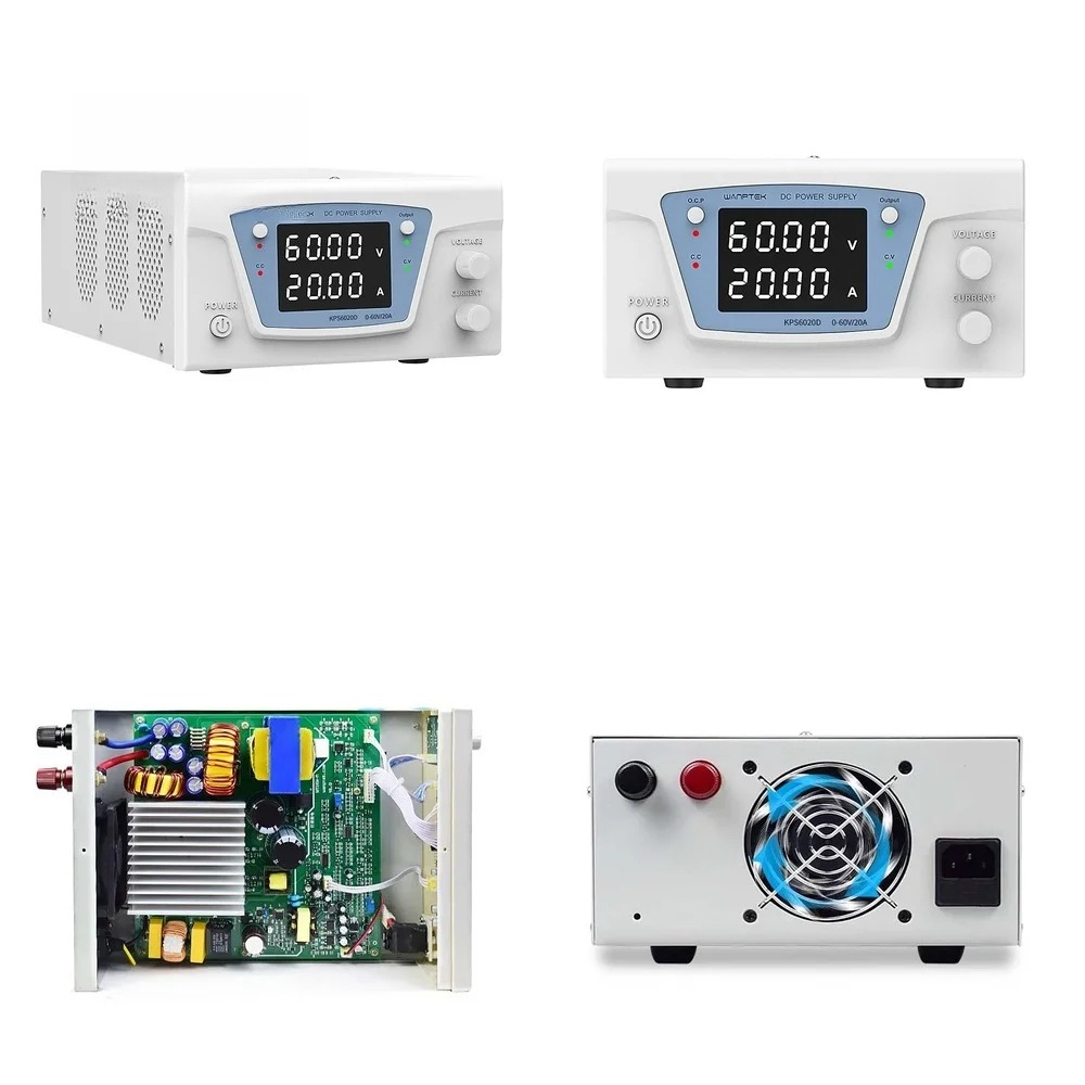 High Power 60V 20A Bench Power Supply - Fonte de Alimentação DC com Display