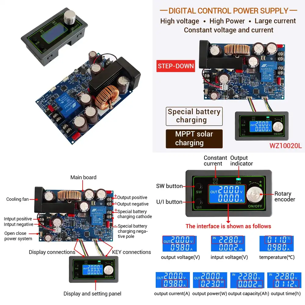 Step Down Dc Power Supply Module 1000W - Módulo DC Buck 100V 1000W de