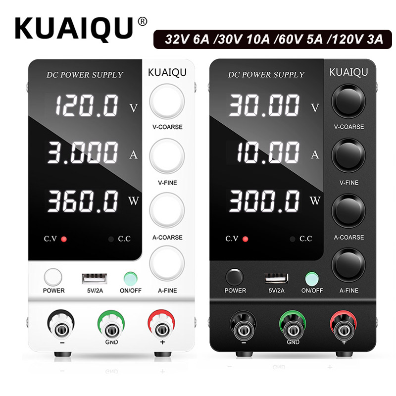 High Precision Adjustable Lab Power Supply 120V 3A - KUAIQU Fonte de Alimentação DC de