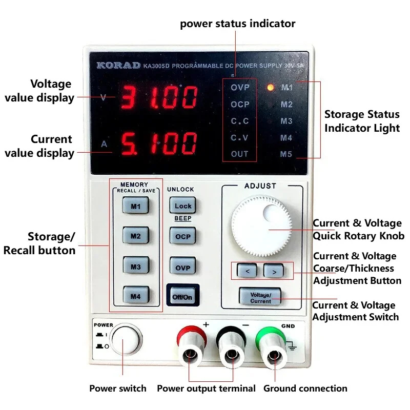 Fonte de Alimentação DC Linear - Programmable Dc Power Supply 60V 10A avaliação e preço