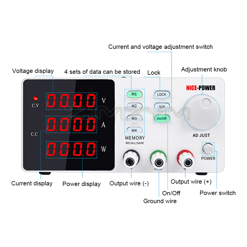 Fonte de Alimentação DC Progra - High Precision Adjustable Lab Power Supply 120V 3A avaliação e preço
